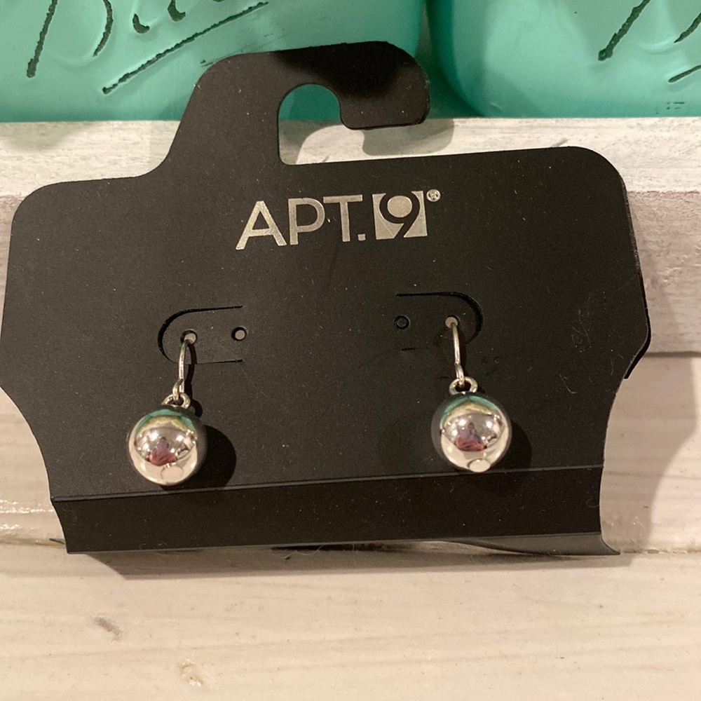 Apt 9 silver ball earrings